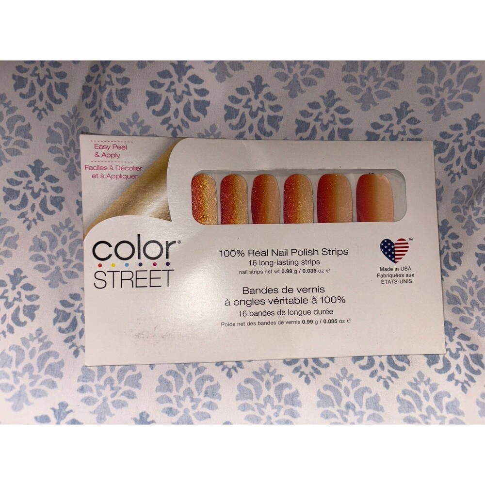 In to the Sunset Color Street Dry Nail Polish ombré design